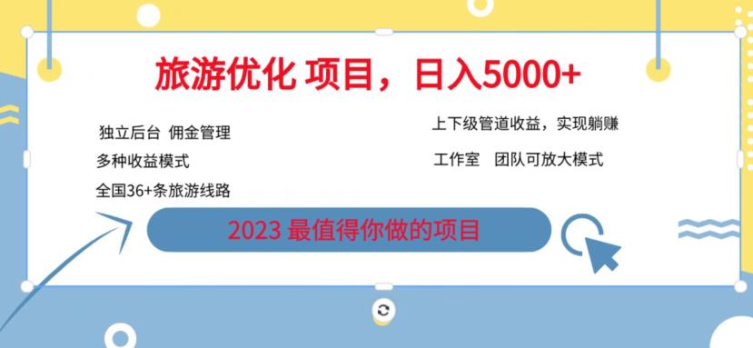 【副业项目6884期】旅游项目最新模式，独立后台+全国35+线路，日入5000+【揭秘】-沃创网