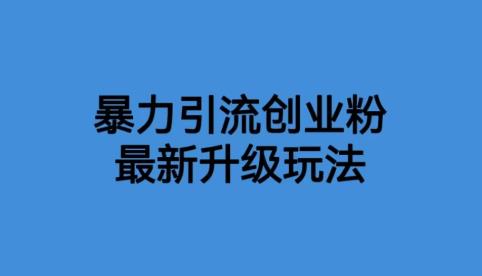 【副业项目6372期】价值1980一千个野路子暴力引流最新升级玩法【揭秘】-沃创网