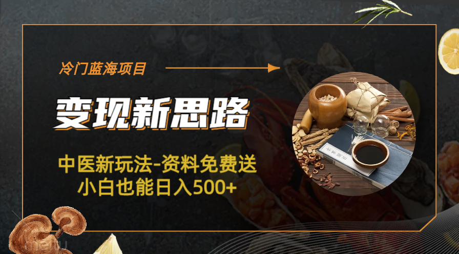 【副业项目6563期】冷门蓝海项目-中医新玩法-资料免费送小白也能日入500+-沃创网