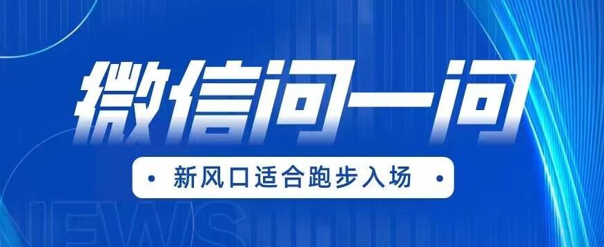 【副业项目6729期】全网首发微信问一问新风口变现项目（价值1999元）【揭秘】-沃创网