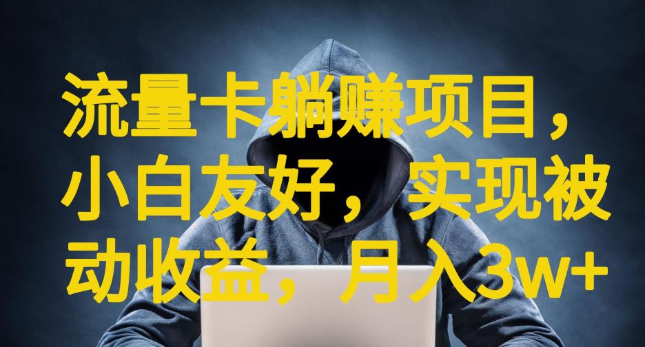 【副业项目6842期】流量卡躺赚项目，小白友好，开设后台，实现被动收益，只要出卡，就能一直赚钱，利润高昂【揭秘】-沃创网