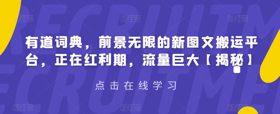 【副业项目6843期】有道词典，前景无限的新图文搬运平台，正在红利期，流量巨大【揭秘】-沃创网