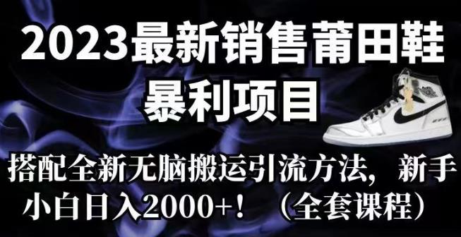 【副业项目7167期】2023最新销售莆田鞋暴利项目，搭配全新无脑搬运引流方法，新手小白日入2000+【揭秘】-沃创网