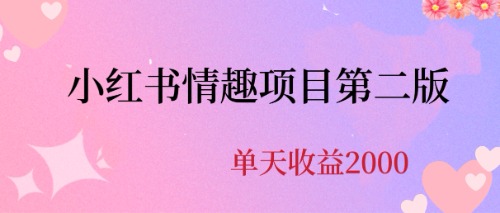 【副业项目6945期】最近爆火小红书情趣项目第二版，每天2000+-沃创网