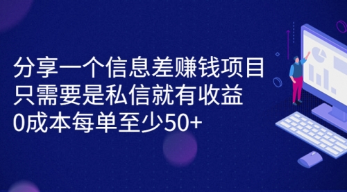 【副业项目7120期】信息差赚钱项目，只需要是私信就有收益，0成本每单至少50+-沃创网
