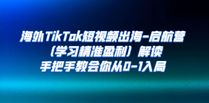 【副业项目7331期】海外TikTok短视频出海-启航营（学习精准盈利）解读，手把手教会你从0-1入局-沃创网