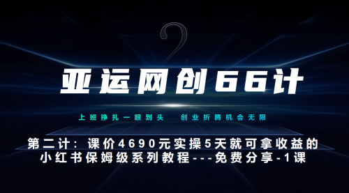 【副业项目7189期】小红书实战系列，只需5天即可完全上手-系列10节课 第一课-基础概念、流程 全貌解析-沃创网
