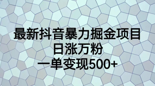 【副业项目7237期】抖音暴力掘金项目，日涨万粉，多种变现方式，一单变现可达500+-沃创网