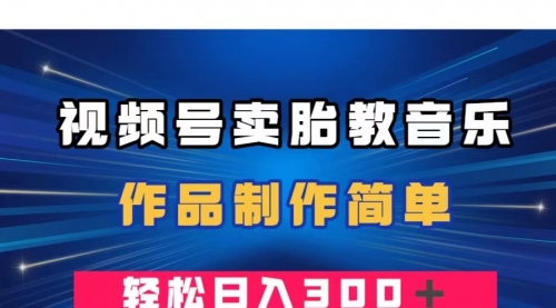 【副业项目8197期】视频号卖胎教音乐，作品制作简单，一单49，轻松日入300＋-沃创网