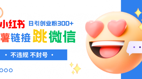 【副业项目8250期】小红薯跳转微信链接制作和引流思路，不违规不封号-沃创网