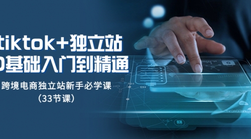 【副业项目8304期】tk+独立站从0基础入门到精通，跨境电商独立站新手必学课-沃创网