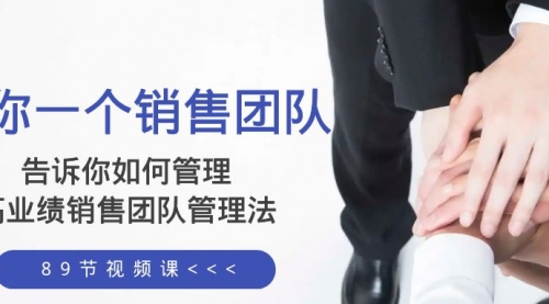 【副业项目8368期】告诉你如何管理一个销售团队，高业绩销售团队管理法（89节课）-沃创网