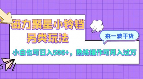 【副业项目8484期】磁力聚星小铃铛另类玩法，小白也可日入500+-沃创网