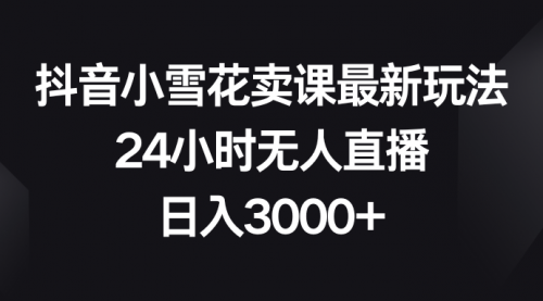 【副业项目8485期】抖音小雪花卖课最新玩法，24小时无人直播-沃创网