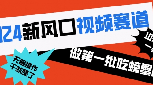 【副业8652期】2024新风口视频赛道 做第一批吃螃蟹的人 10分钟一条原创视频-沃创网