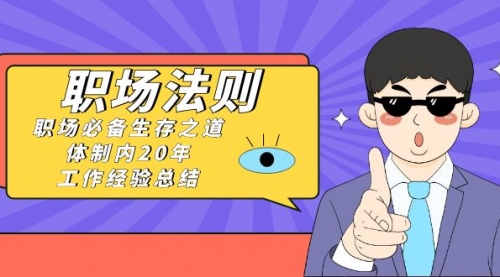 【副业8695期】《职场 法则》职场必备生存之道，体制内20年 工作经验总结（17节课）-沃创网