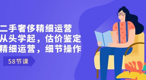 【副业8849期】二手奢侈精细运营从头学起，估价鉴定，精细运营，细节操作（58节）-沃创网