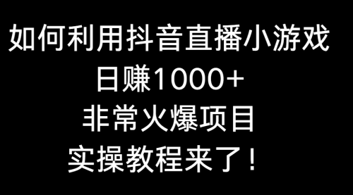 【副业8921期】如何利用抖音直播小游戏日赚1000+，非常火爆项目，实操教程来了！-沃创网