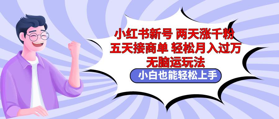 小红书新号两天涨千粉五天接商单轻松月入过万 无脑搬运玩法 小白也能轻…-沃创网
