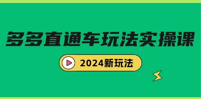 多多直通车玩法实战课，2024新玩法（7节课）-沃创网