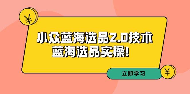 拼多多培训第33期：小众蓝海选品2.0技术-蓝海选品实操！-沃创网