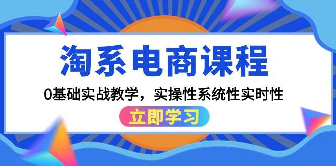 淘系电商课程，0基础实战教学，实操性系统性实时性（15节课）-沃创网
