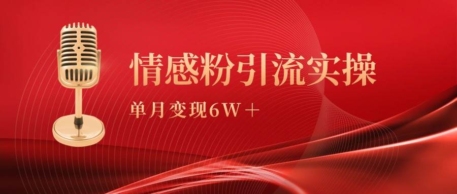 单月变现6w+，情感粉引流变现实操课-沃创网