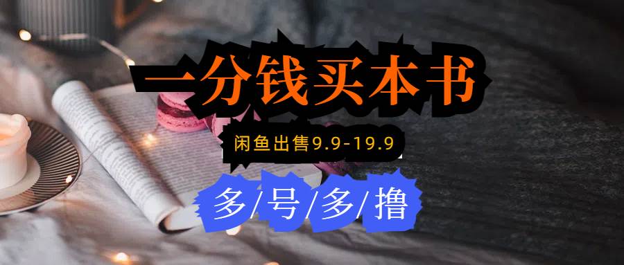 每天花1分钱买一本书，闲鱼出售9.9-19.9不等，多账号多撸 新手小白均可操作-沃创网