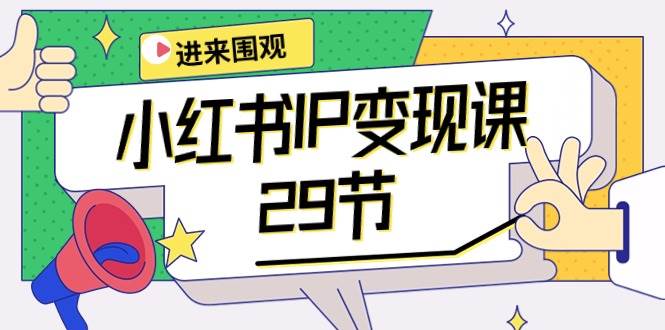 小红书IP变现课：开店/定位/IP变现/直播带货/爆款打造/涨价秘诀/等等/29节-沃创网