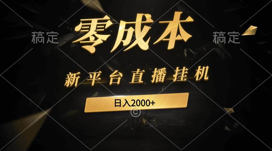 新平台直播挂机最新玩法，0成本，不违规，日入2000+-沃创网