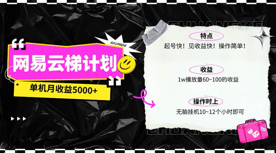 最新网易云梯计划网页版，单机月收益5000+！可放大操作-沃创网