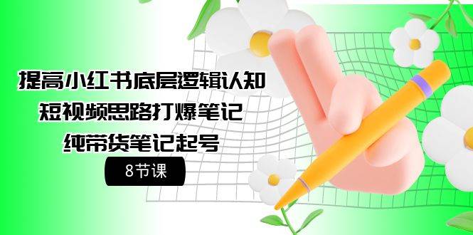 提高小红书底层逻辑认知+短视频思路打爆笔记+纯带货笔记起号（8节课）-沃创网