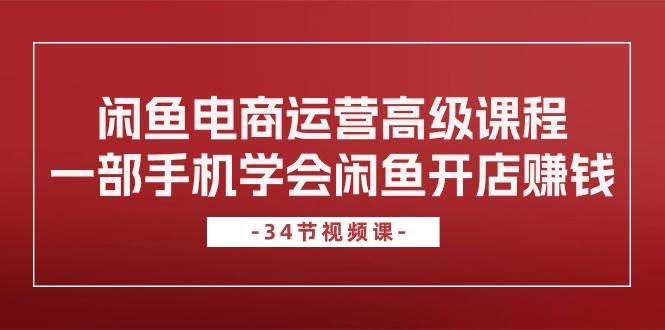 闲鱼电商运营高级课程，一部手机学会闲鱼开店赚钱（34节课）-沃创网