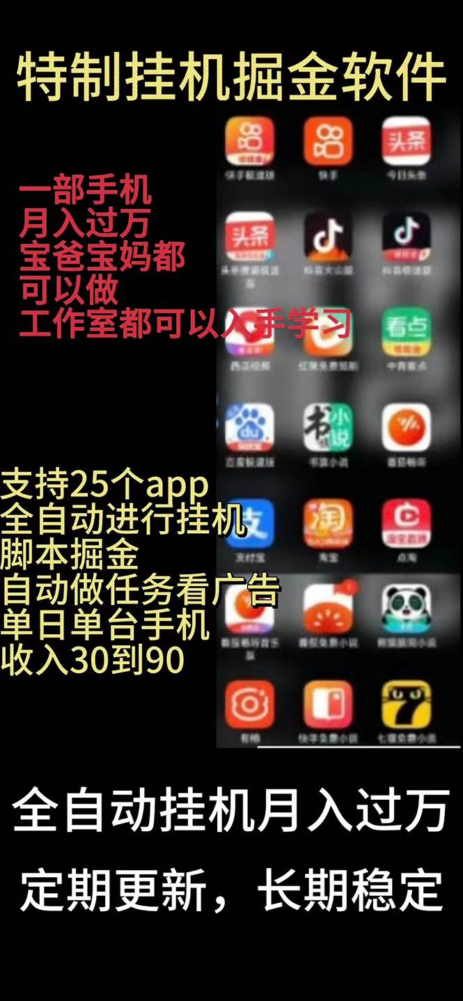 挂机24小时轻松日入500+，欢迎大家来对接，特别适合宝爸宝妈工作室学生党-沃创网