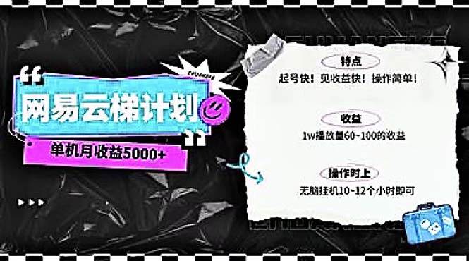 2024网易云云梯计划 单机日300+ 无脑月入5000+-沃创网