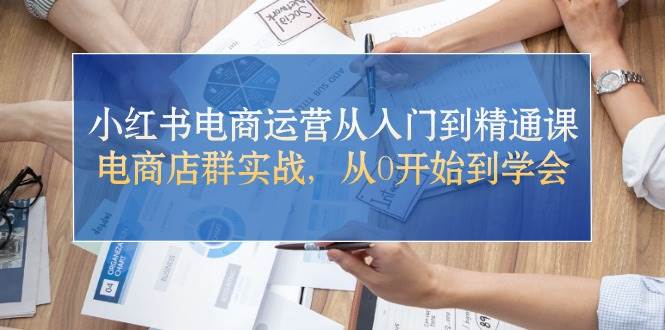 小红书电商运营从入门到精通课，电商店群实战，从0开始到学会-沃创网