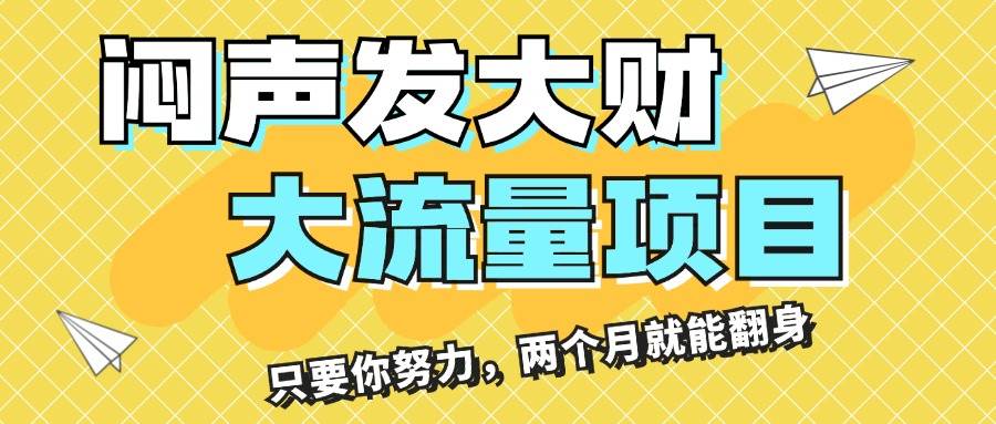 闷声发大财，大流量项目，月收益过3万，只要你努力，两个月就能翻身-沃创网
