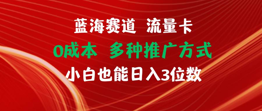 蓝海赛道 流量卡 0成本 小白也能日入三位数-沃创网