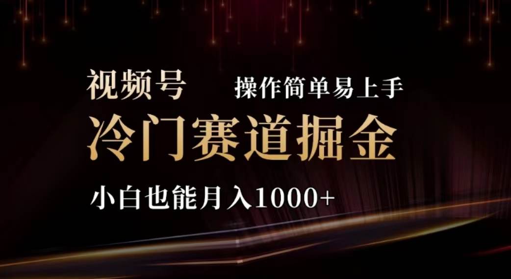 2024视频号冷门赛道掘金，操作简单轻松上手，小白也能月入1000+-沃创网