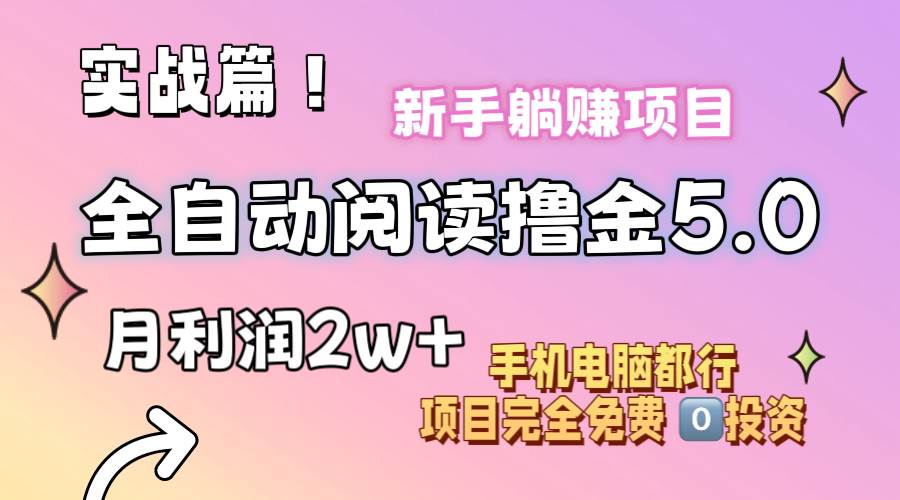 小说全自动阅读撸金5.0 操作简单 可批量操作 零门槛！小白无脑上手月入2w+-沃创网
