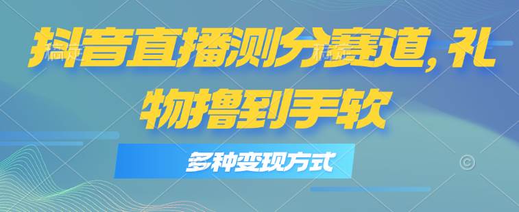 抖音直播测分赛道，多种变现方式，轻松日入1000+-沃创网