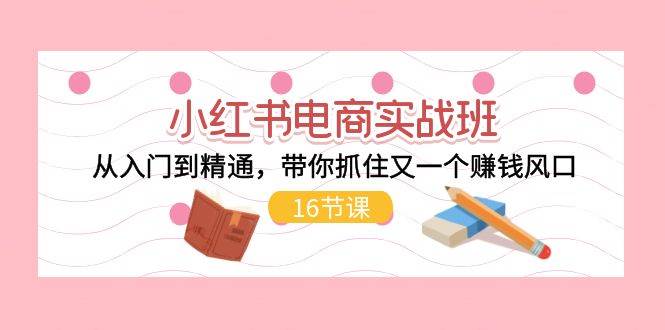 小红书电商实战班，从入门到精通，带你抓住又一个赚钱风口（16节）-沃创网