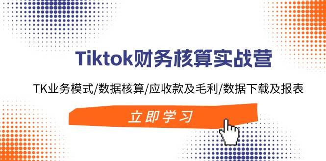 Tiktok财务核算实战营：TK业务模式/数据核算/应收款及毛利/数据下载及报表-沃创网