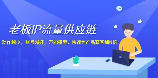 老板 IP流量 供应链，动作越少，账号越好，万能模型，快速为产品获客翻N倍-沃创网