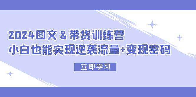 2024 图文+带货训练营，小白也能实现逆袭流量+变现密码-沃创网