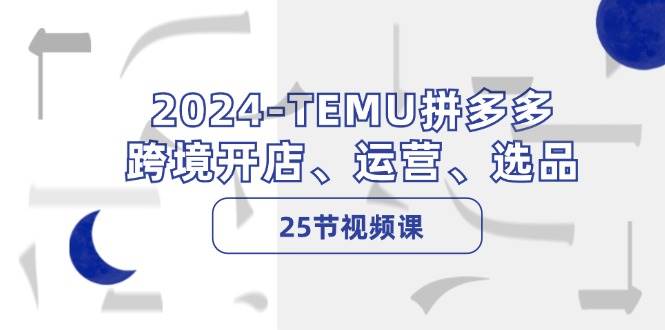2024-TEMU拼多多·跨境开店、运营、选品（25节视频课）-沃创网